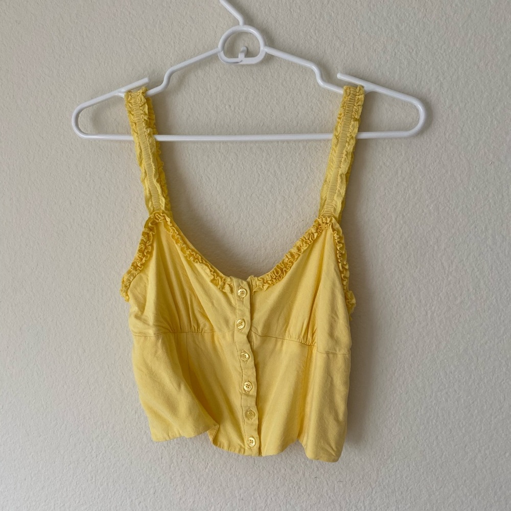 LOTTIE MOSS bright yellow bustier top